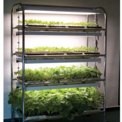 Full-Size Seedling Light Cart – 16 Trays, 640 Watts -Johnnyseeds Sales Shop 07026 01 16trayseedlinglightcart
